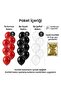 Red Black Gold Confetti Balloon Set 20-Piece Transparent Balloon Party Decoration Romantic Premium - 4