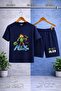 Kids' Aleks Ok Atan Printed Crew Neck T-Shirt - Shorts Set