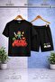 Kids' Alex Flame Torch Printed Crew Neck T-Shirt - Shorts Set