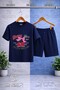 Kids' Cherry Smile Forever Printed Crew Neck T-Shirt - Shorts Set