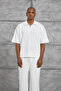 Men's T-Shirt Oysho Fabric Polo Yala White Oversize Polo Collar