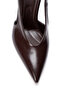 Women's Genuine Leather Look Pointed Toe Shoes Brown - 5