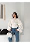 Women's Bat Sleeve Gathered Waist Blouse - 3