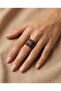Bronze adjustable design ring with marcasite stones