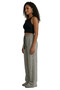 All-Day Comfort: Women's Wide-Leg Melange Gray Sweatpants