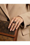 Bronze adjustable design ring with marcasite stones - 2