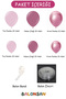 Balloon Set 100 Pieces (Powder Pink-Strawberry-Chrome Pink) - 2