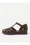 Brown Genuine Leather Handmade Casual Women's Sandals - 4