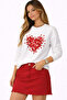 Women's Printed Oversize Sweatshirt Crew Neck Long Sleeve Casual Comfortable Combination