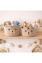 2-Piece Teddy Bear Basket Set Children's Room Toy Basket Decorative Organizer Large + Small - 3