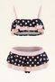 Girl's Swimsuit Set with Volan Detail and Polka Dot Pattern, Ages 8-12, 12599B - 3