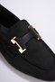 Women's Black Buckle Detailed Daily Casual Ballet Shoes - 3