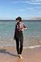 3-Piece Hijab Swimsuit Set with Dots - 2