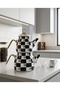 Luxury Enamel Teapot Set - White Nostalgic Design with Gold Detail - Induction Compatible Large Size - 2