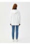 Women's White Hooded Oversize Sweatshirt - 2