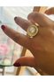 Adjustable Gold Color Stone, Round Model Design Ring Acr0119