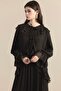 Imported Fabric Collar and Sleeve V Ruffled Chiffon Set - 2