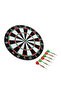 Quality Wooden Dart Board 12 Inch 4 Pcs Metal Needle Tip Darts - 2