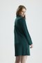 Polo Collar A-Line Long Sleeve Mini Dress Green - 2