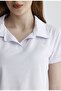 Polo Collar A-Line Mini Dress White - 3