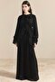 Imported Fabric Collar and Sleeve V Ruffled Chiffon Set
