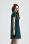 Polo Collar A-Line Mini Dress Green - 2