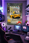 Sports Car-Lp Wall Covering Brilliant Quality Fabric Room Decor Tapestry Wall Carpet Gaming - 2