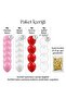 Pink White Red Gold Confetti Balloon Set 20-Piece Transparent Balloon Party Decoration - 3