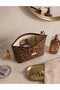 Leopard Patterned Makeup Bag Handbag Multi-Purpose Use. - 4
