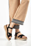 Wicker Cross Strap Detailed Casual Women's Sandals - 4