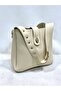 Women's Shoulder Bag with Belt Strap Detail