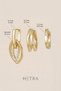 3-Piece Hoop Earring Set with Gold-Colored Zircon Stone Interlocking Hoop Design - 4