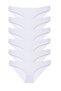 6 Pieces Super Eco Set Lycra Women's Slip Panties White