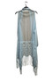 Women's Pareo Transparent Tasseled Summer Turquoise Pareo - 3