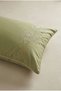 Floral Embroidered Double Duvet Cover Set 100% Cotton Premium Dowry Green 7 Piece Set Verda - 8
