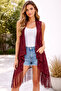 Women's Pareo Transparent Tasseled Summer Pareo