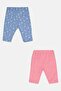 Toddlers Girl 2 Pieces Floral Print Leggings, Multicolor - 3