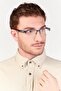 Men L2299 Rectangular Eyeglasses, Navy Blue - 2