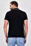 Men Regular Fit Plain Short Sleeve Polo Shirts, Black - 3