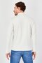 Men Regular Fit Long Sleeve Solid Polo Shirt, Ivory - 4