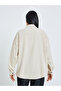 Beige Solid Double-Placket Oversized Shirt - 5