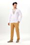 Long Sleeve Midas V-Neck Embroidered Şile Cloth Men's T-Shirt |   Summer Men's Tshirt White Byz