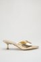 Women's Pointed Toe Heeled Sandals Gold Yanki - 6