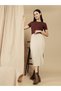 Brown Solid Short Sleeves Top - 5