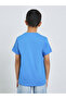 Teen Boys Blue Graphic Print Cotton T-Shirt - 4