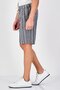 Men Stripe Basic Shorts, Grey - 4