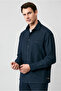 Long Sleeve Oversize Extra Comfortable Cut Fit Striped Sports Shirt - 3