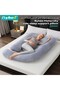 Pregnancy Pillow + Maternity Belt Set, Maternity Pillows with Removable Crystal Velvet Cover, U-Shap - 3