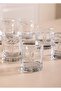 Leaf Water Glass Short Transparent 6 Pieces