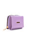 Women's Lilac Small Wallet with Zipper, Card Holder, Mini Wallet, Multiple Compartments for Coins, Stylish Leather Look - 2